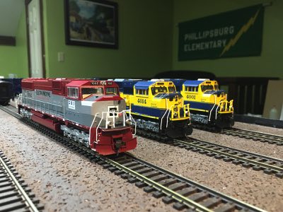 Three SD70s