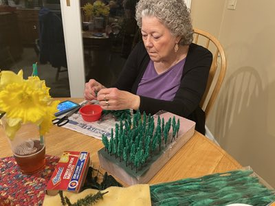 Jackie making trees