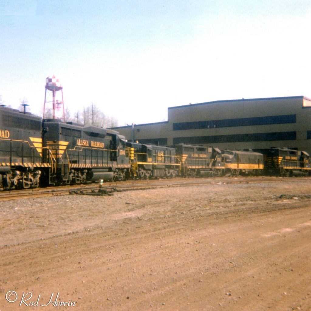 Outside the Anchorage diesel shop, May 1981