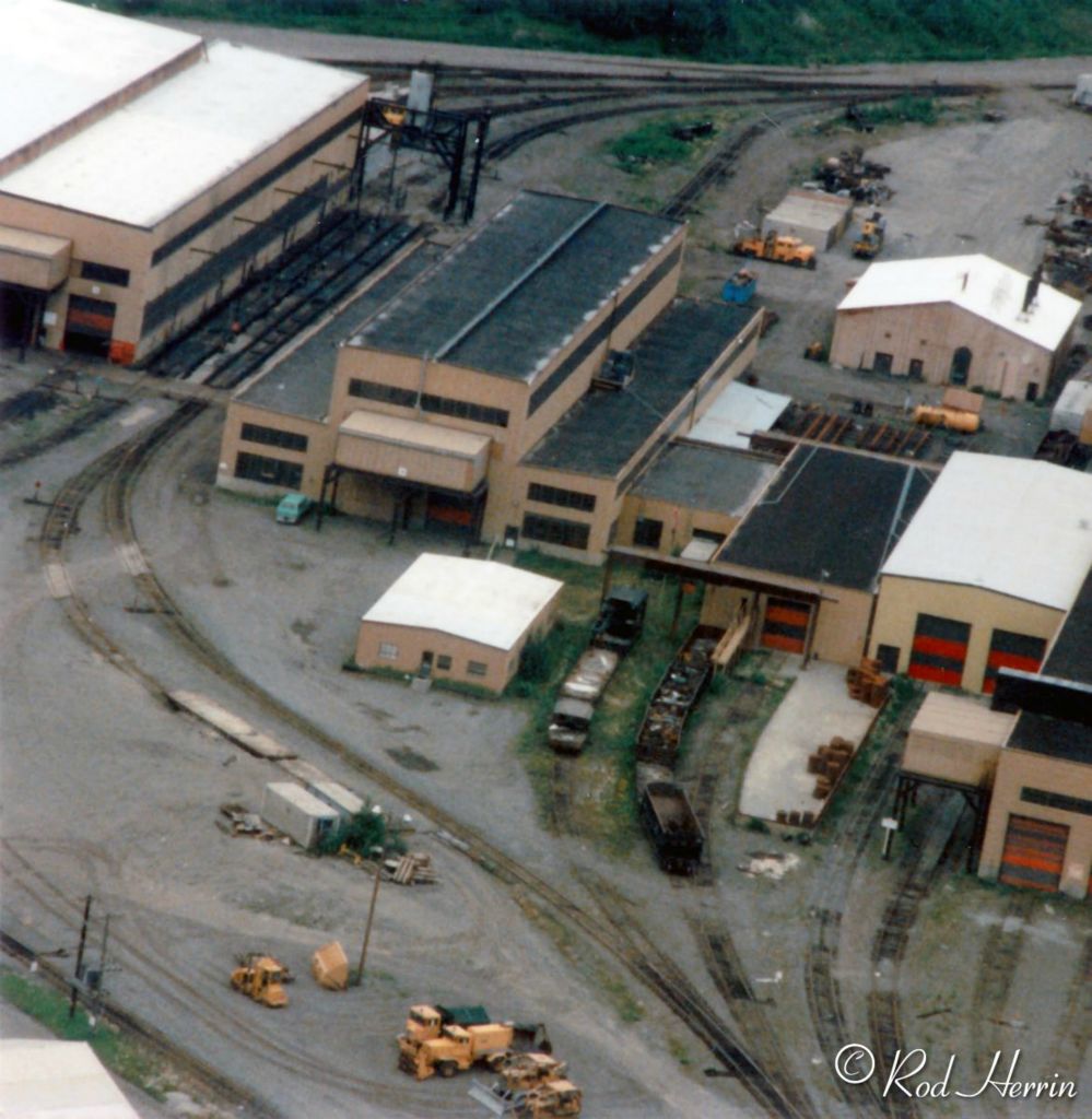 May 1987 The engine overhaul was in the center building.