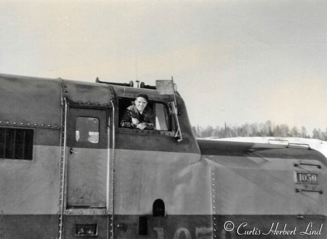 This ugly duckling was number 1050, the first attempt to modify an ex-army RSD-1 into a “stream lined” locomotive. It was a proof of concept and fortunately the follow on units built by Puget Sound Tug and Barge were ruggedly handsome. Under the sheet metal the original RSD-1 controls were moved from one side to the other so the locos could run short nose forward. 