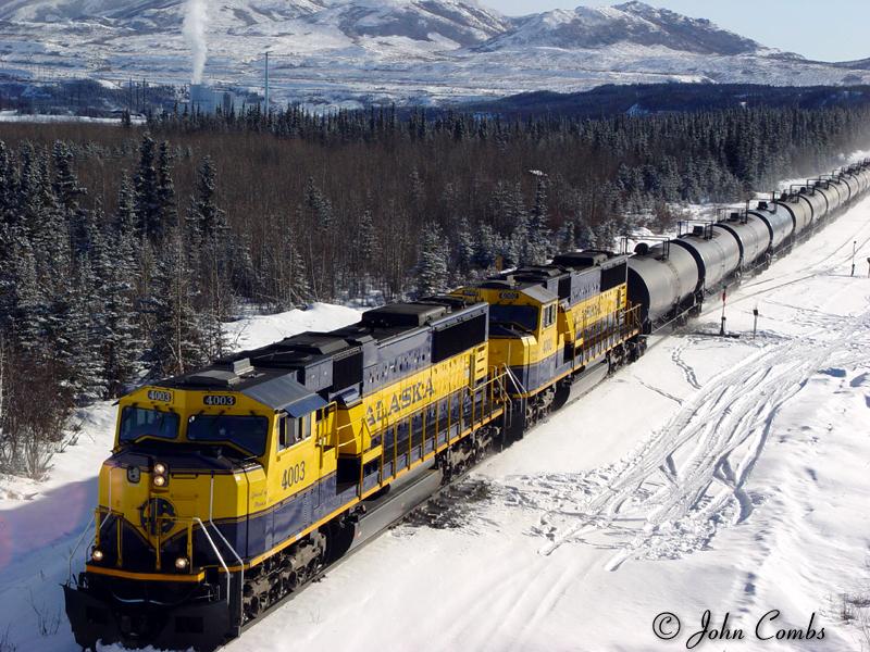 Passenger train at Healy Overpass