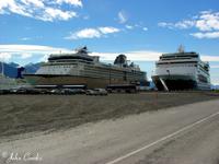 Three cruise ships