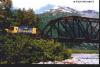 Work train at Spencer Creek Bridge