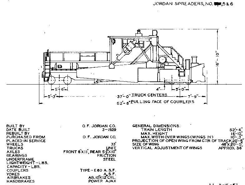 Jordan Spreader steam locomotive diagram 